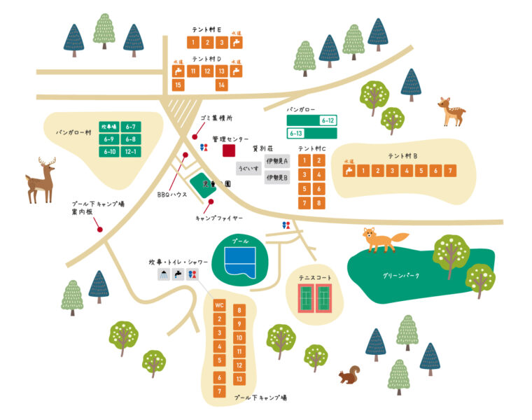 青山高原保健休養地　マップ